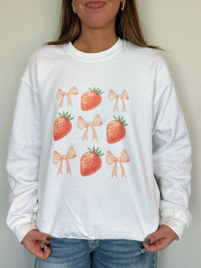 Berries & Bows Graphic Sweatshirt-135 - DEMAND GRAPHIC-LEATHER & LACE-[option4]-[option5]-[option6]-Leather & Lace Boutique Shop