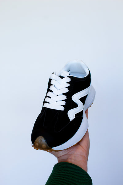 Mya Classic Black Sneaker-180 - SHOES-LEGEND FOOTWEAR-[option4]-[option5]-[option6]-Leather & Lace Boutique Shop