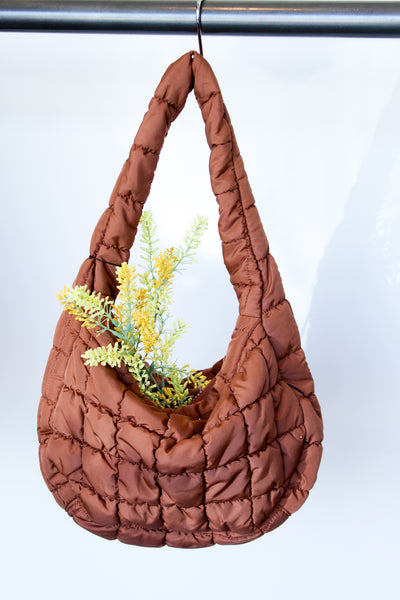 Summer Quilted Shoulder Bag-190 - ACCESSORIES - BAGS/BELTS-KW FASHION-Brown-[option4]-[option5]-[option6]-Leather & Lace Boutique Shop
