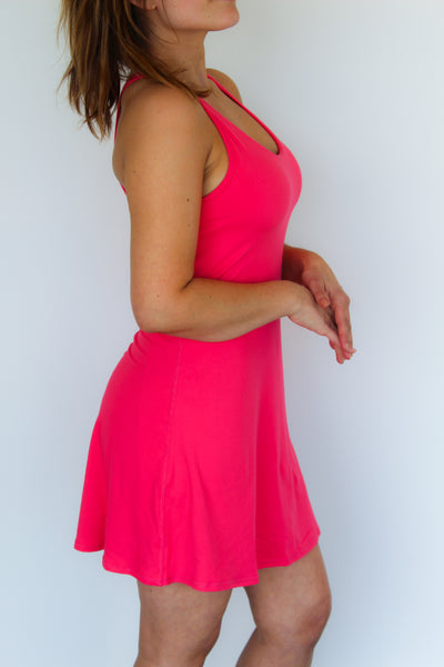 Serena Active Romper- Hot Pink-170 - DRESSES / ROMPERS / SETS-RAE MODE-[option4]-[option5]-[option6]-Leather & Lace Boutique Shop
