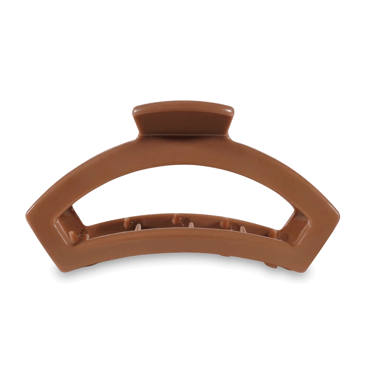 Teletie Unbreakable Open Claw Clip- Fall Collection-190 - ACCESSORIES - HATS/HEADWEAR-TELETIE-Tiny-Caramel-[option4]-[option5]-[option6]-Leather & Lace Boutique Shop