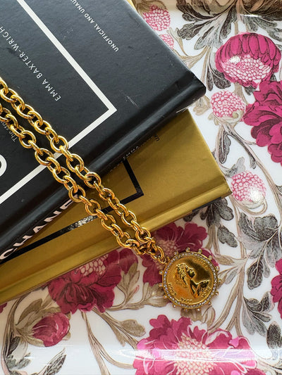 Coin Chain Necklace-190 - ACCESSORIES - JEWELRY-CHANSUTT PEARLS-[option4]-[option5]-[option6]-Leather & Lace Boutique Shop