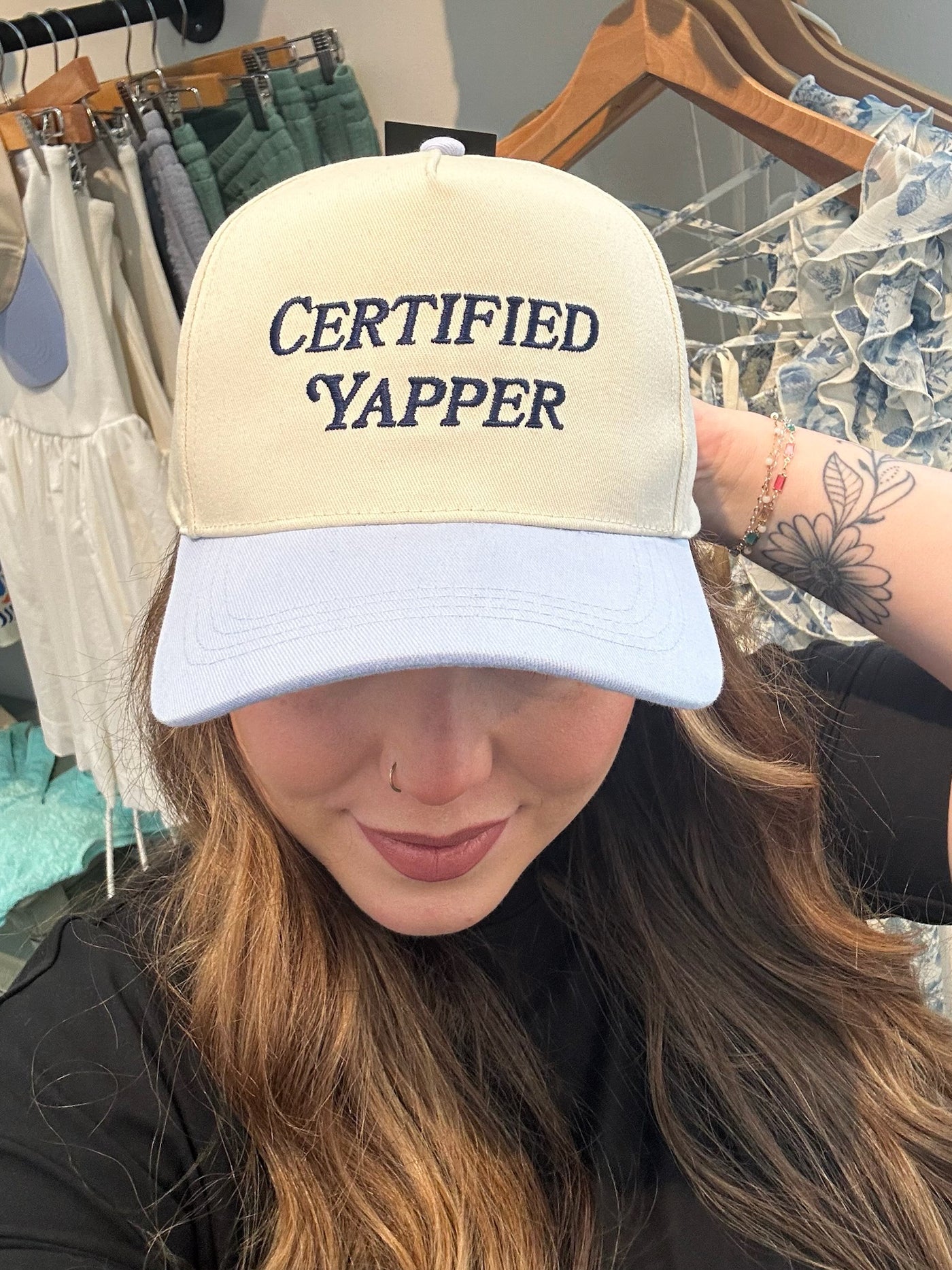 Certified Yapper Trucker Hat-190 - ACCESSORIES - HATS/HEADWEAR-DAVID & YOUNG-[option4]-[option5]-[option6]-Leather & Lace Boutique Shop