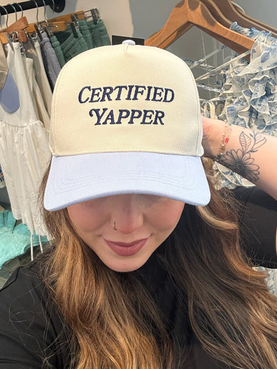 Certified Yapper Trucker Hat-190 - ACCESSORIES - HATS/HEADWEAR-DAVID & YOUNG-[option4]-[option5]-[option6]-Leather & Lace Boutique Shop