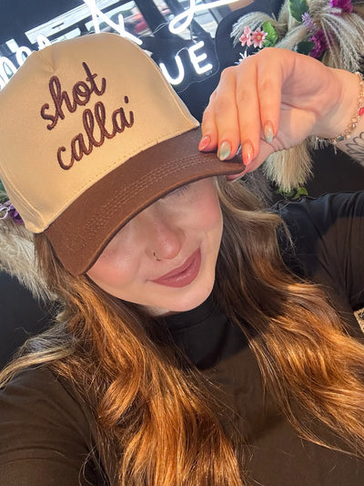 Shot Calla' Trucker Hat-190 - ACCESSORIES - HATS/HEADWEAR-DAVID & YOUNG-[option4]-[option5]-[option6]-Leather & Lace Boutique Shop