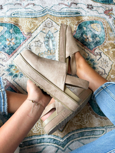 Chloe Suede Slingback Clog- Beige-180 - SHOES-TOP GUY-[option4]-[option5]-[option6]-Leather & Lace Boutique Shop