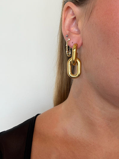 Addie Chain Link Earrings-190 - ACCESSORIES - JEWELRY-CHANSUTT PEARLS-[option4]-[option5]-[option6]-Leather & Lace Boutique Shop