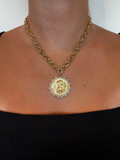 Coin Chain Necklace-190 - ACCESSORIES - JEWELRY-CHANSUTT PEARLS-[option4]-[option5]-[option6]-Leather & Lace Boutique Shop