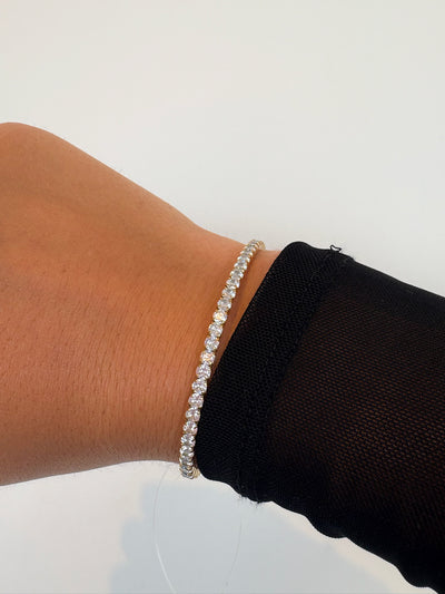 Stretchy Gold Tennis Bracelet