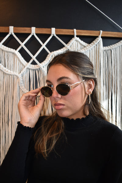 Gold 90's Mini Sunnies-190 - ACCESSORIES - JEWELRY-LUCENT-[option4]-[option5]-[option6]-Leather & Lace Boutique Shop