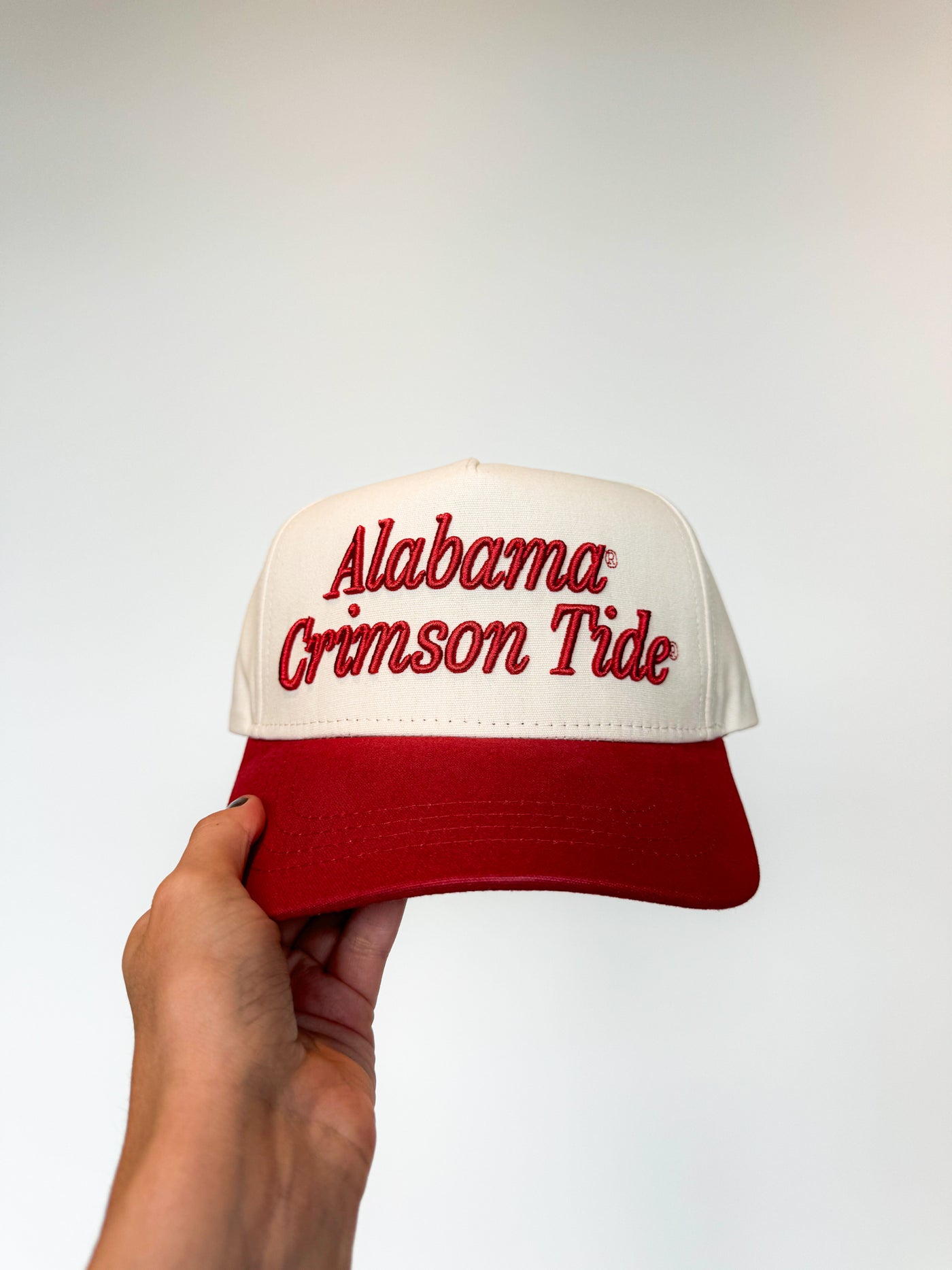 Alabama Vintage Trucker Hat-190 - ACCESSORIES - HATS/HEADWEAR-GAMEDAY SOCIAL-[option4]-[option5]-[option6]-Leather & Lace Boutique Shop