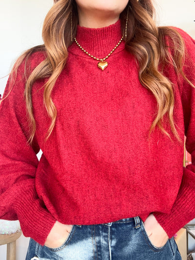 St. Nick Mock Neck Sweater