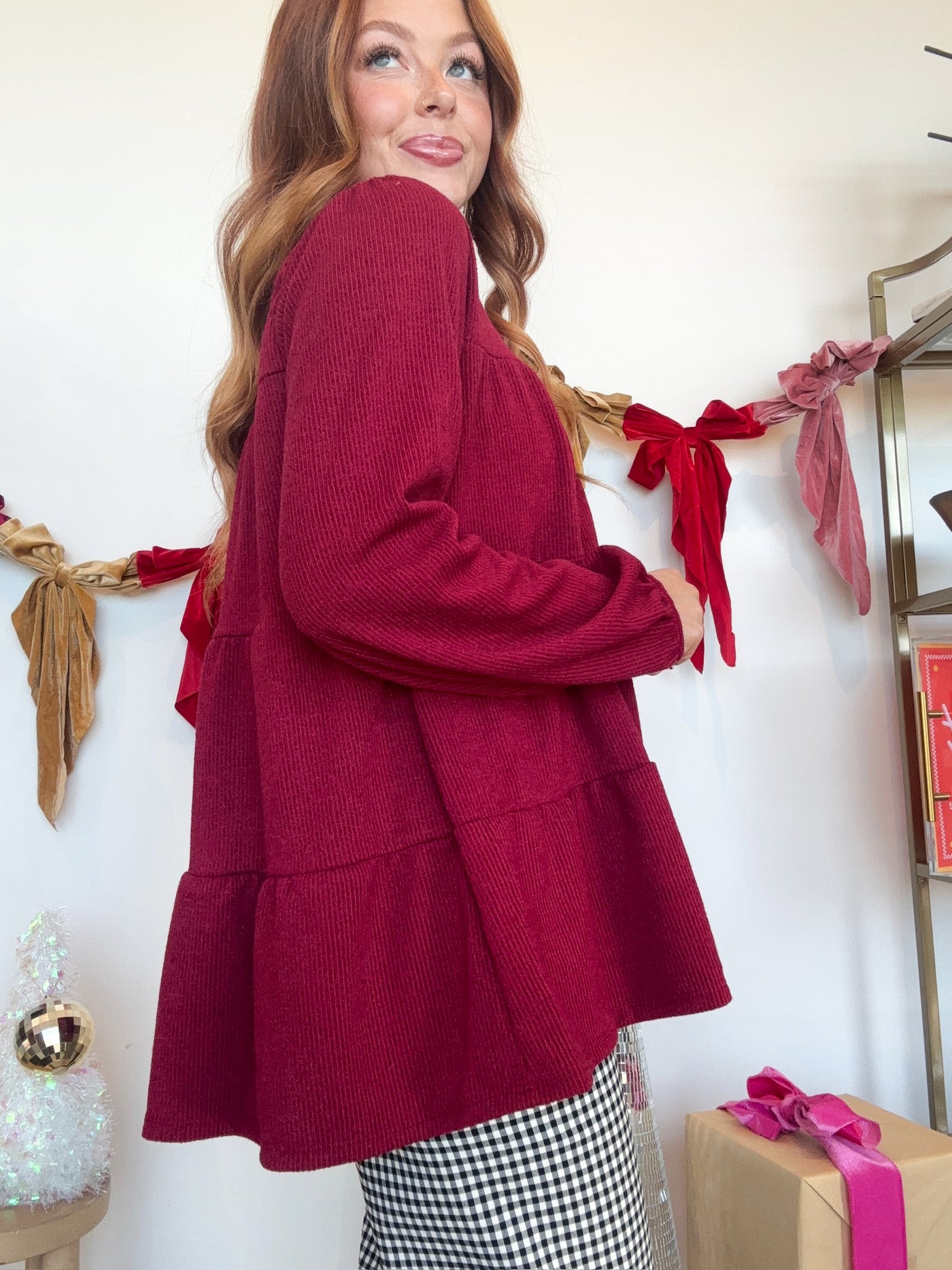 Merry All The Way Tunic-110 - TOPS - LONG SLEEVE-HEIMISH-[option4]-[option5]-[option6]-Leather & Lace Boutique Shop