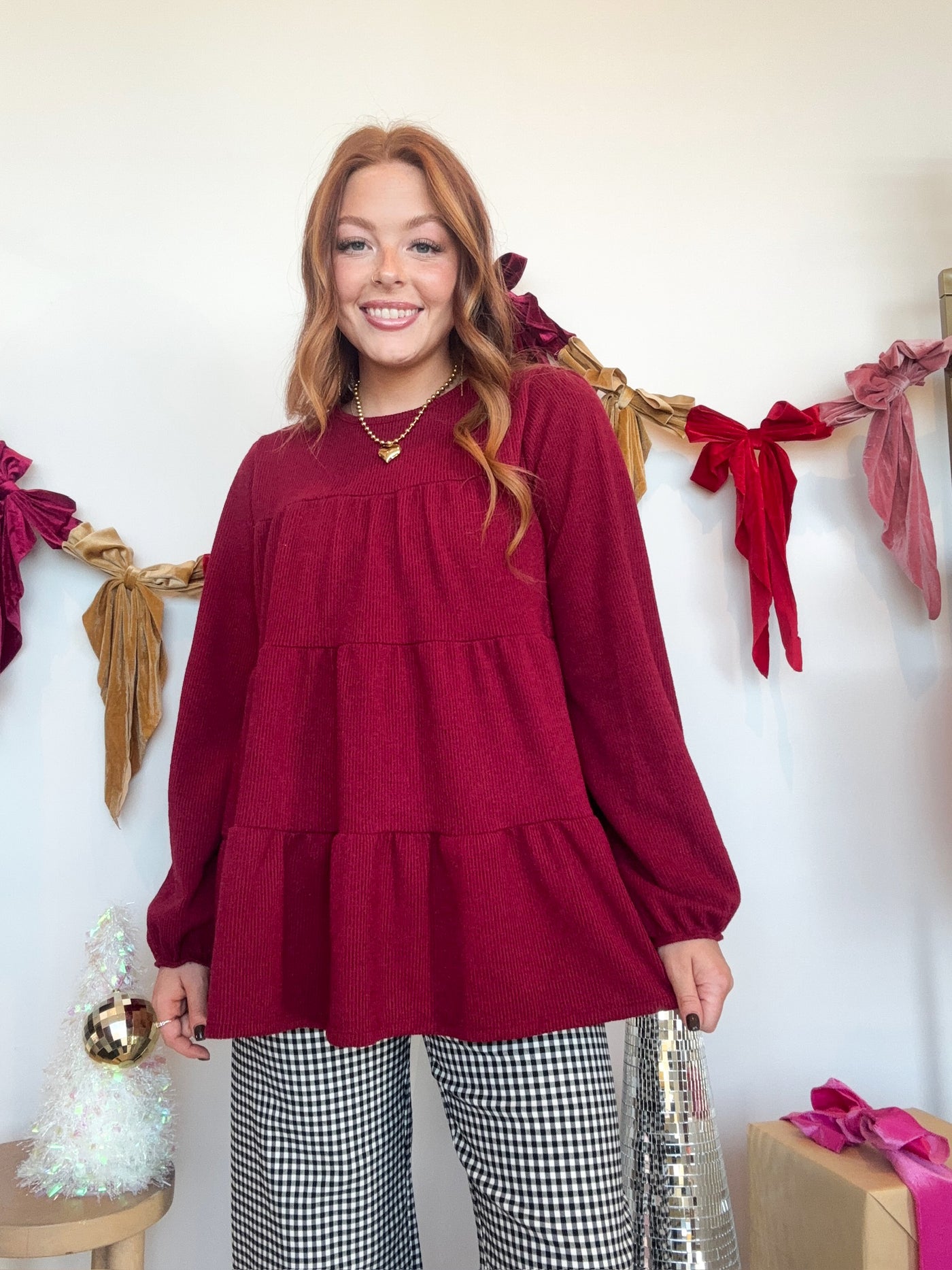 Merry All The Way Tunic-110 - TOPS - LONG SLEEVE-HEIMISH-[option4]-[option5]-[option6]-Leather & Lace Boutique Shop