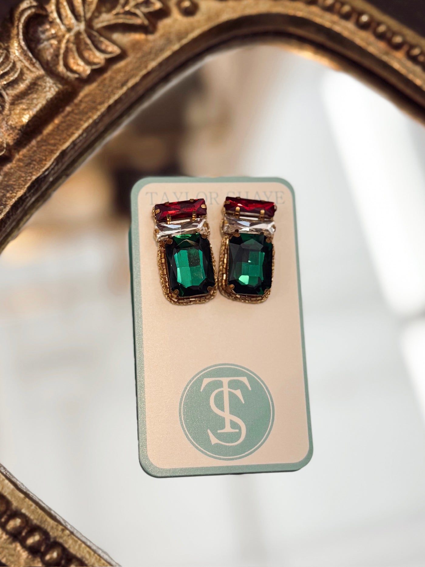 Christmas Crystal Gem Studs