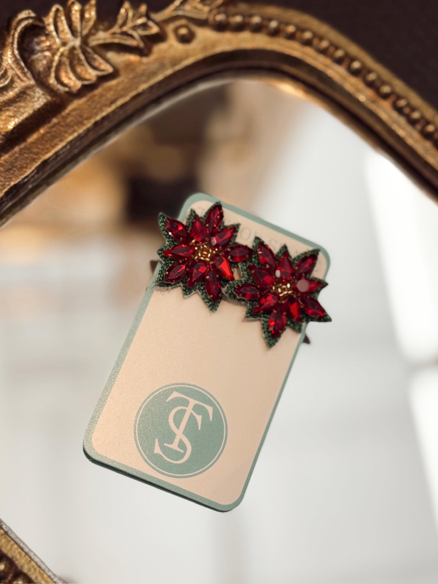 Poinsettia Studs