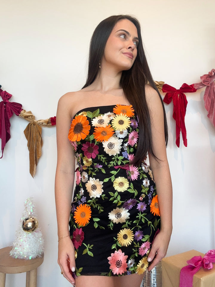 Floral Elegance Mini Dress L/XL