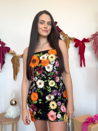 Floral Elegance Mini Dress