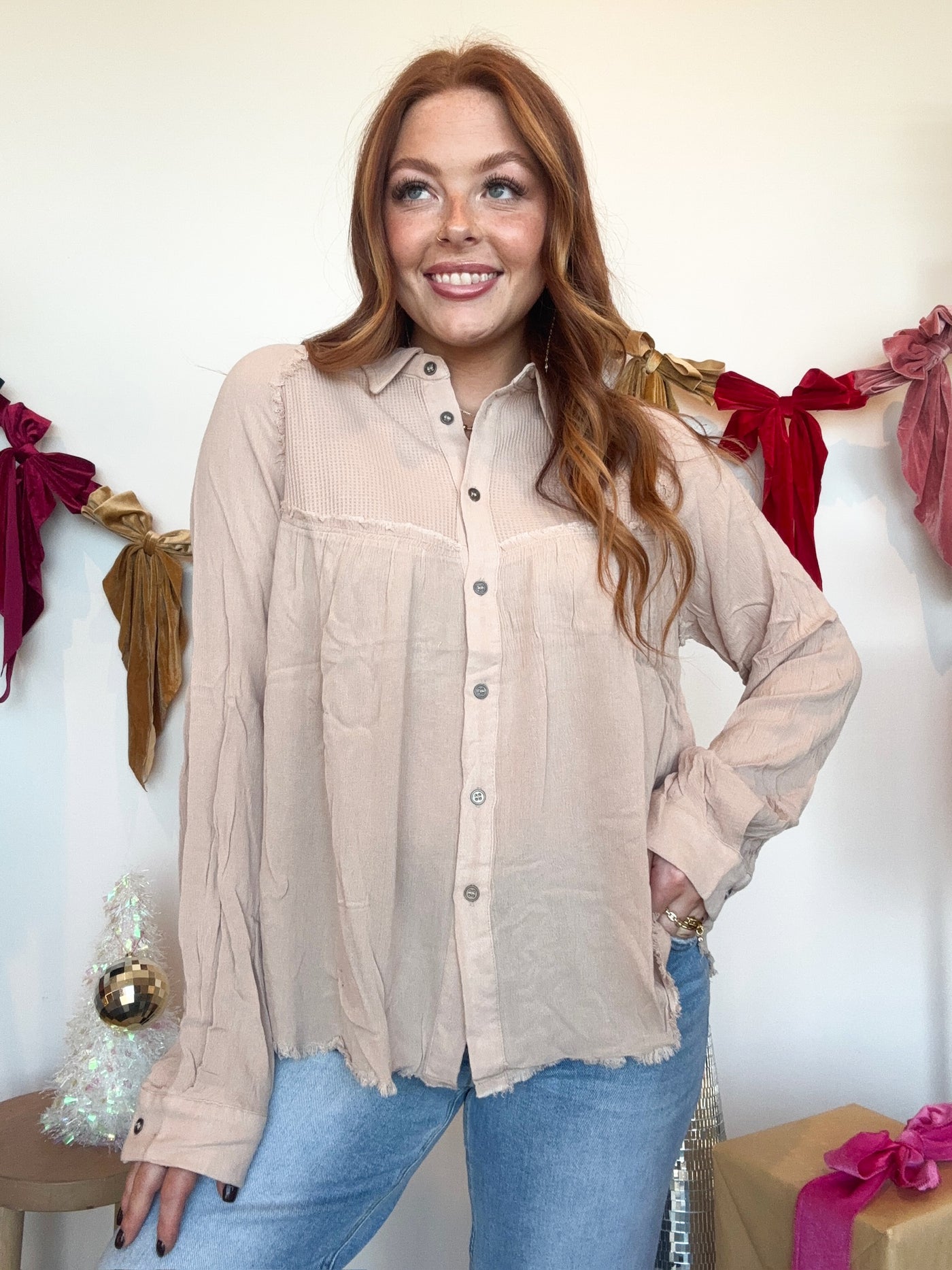 Thankful Button Up Blouse