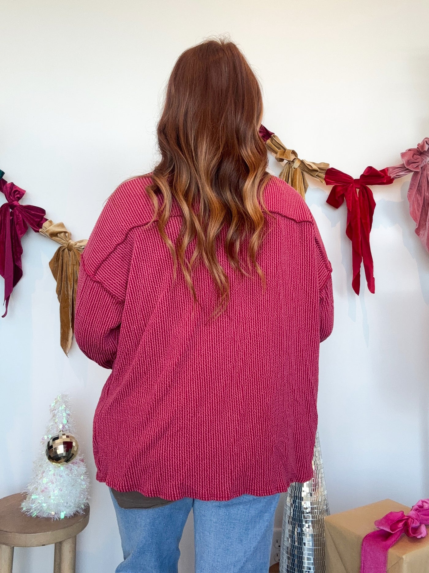 Ribbed Knit Open Cardigan