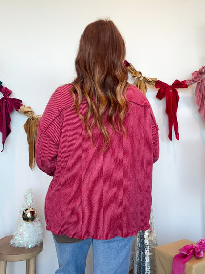 Ribbed Knit Open Cardigan