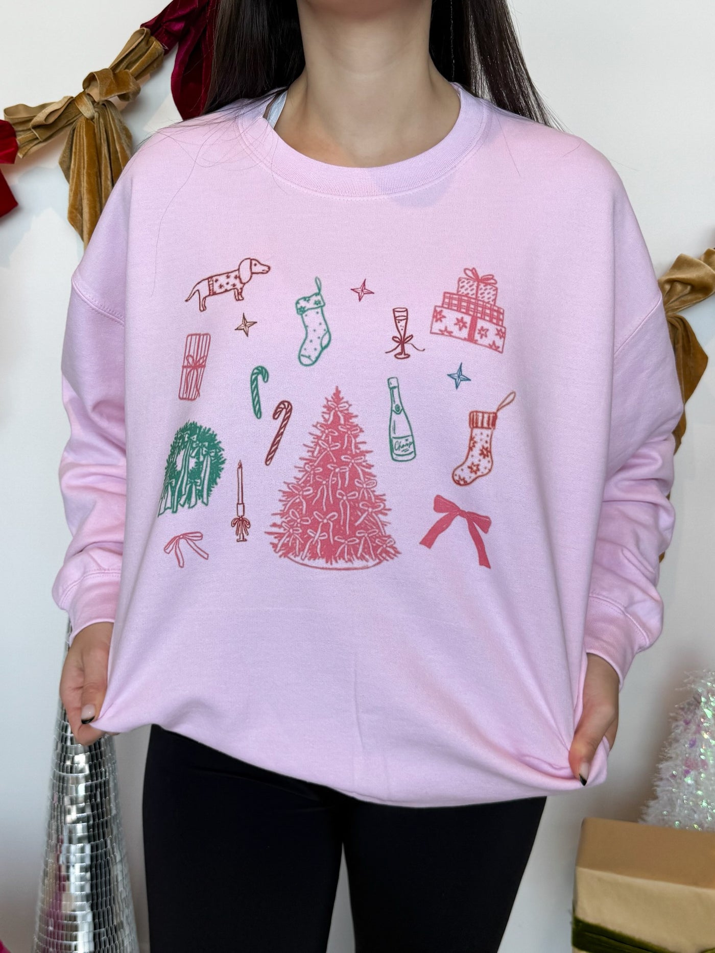 Christmas For The Girls Graphic Sweatshirt