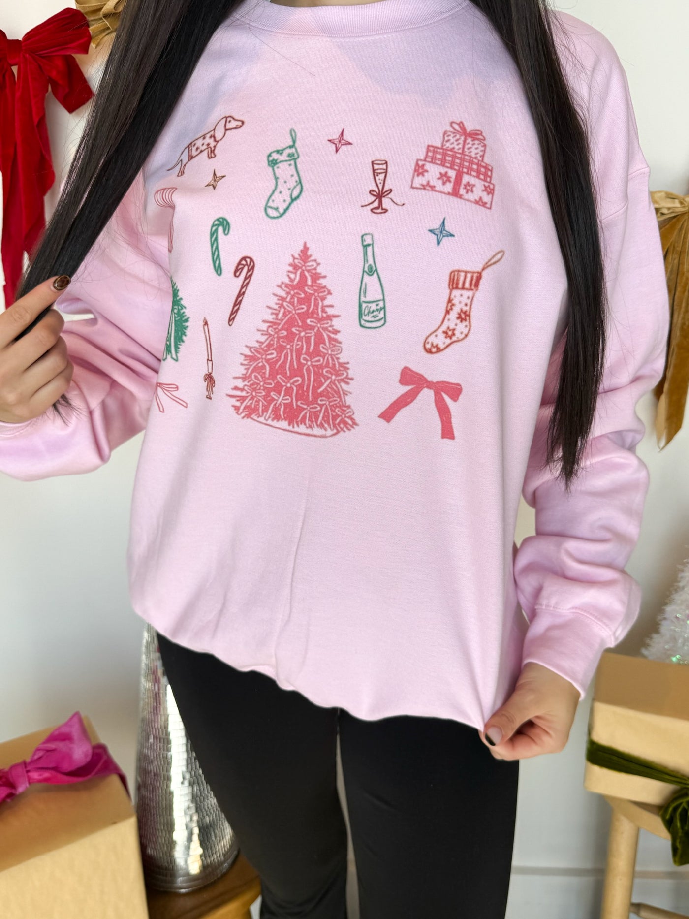 Christmas For The Girls Graphic Sweatshirt