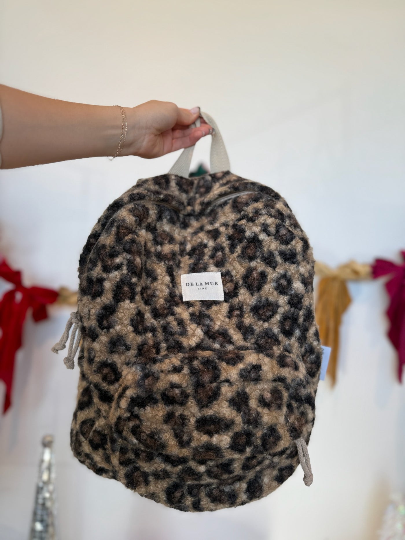 Leopard Sherpa Backpack