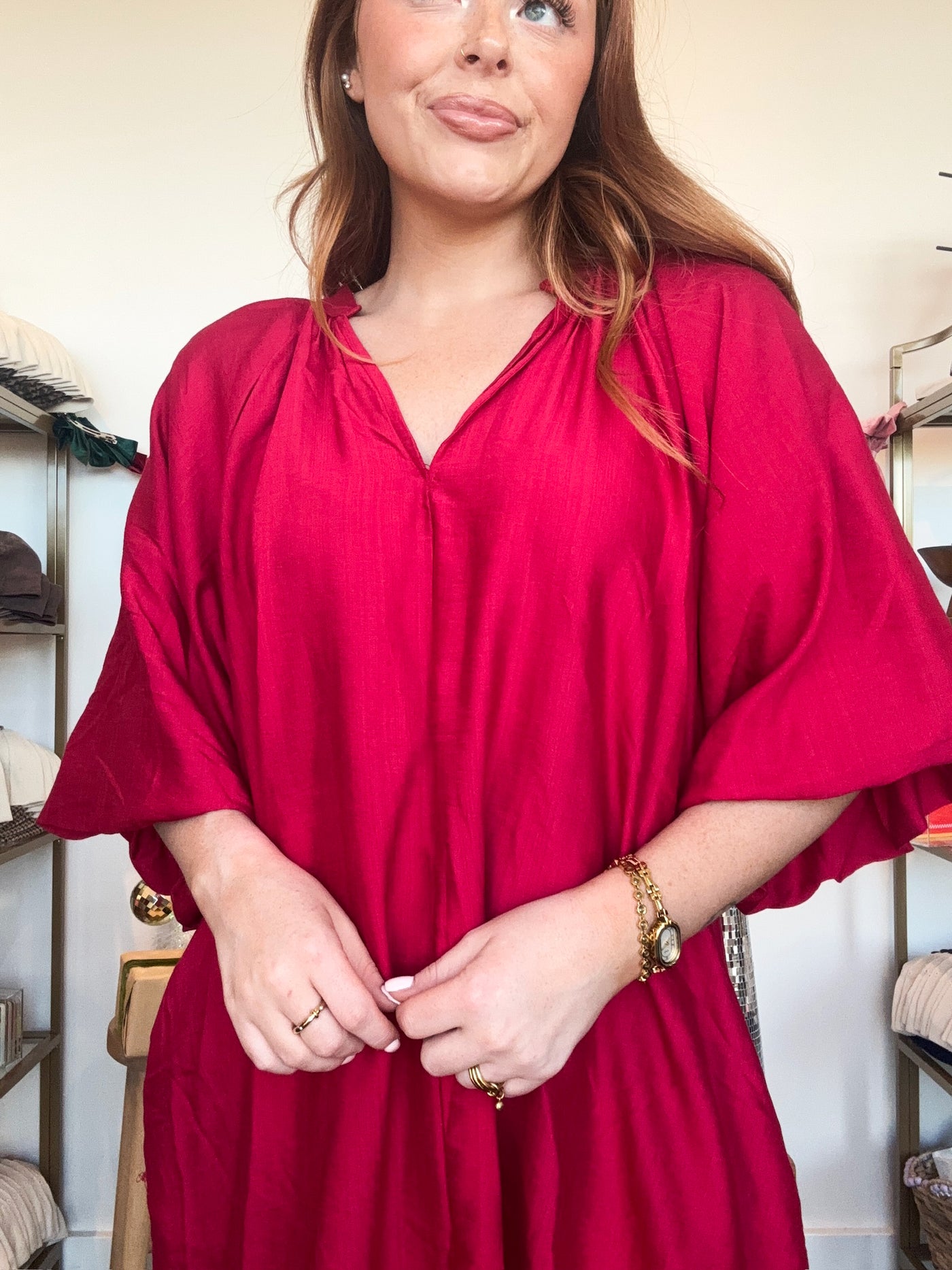 Mary Bubble Sleeve Dress