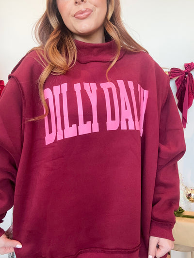 Dilly Dally Mock Neck Sweatshirt