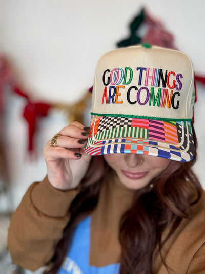 Good Things Are Coming Patchwork Hat