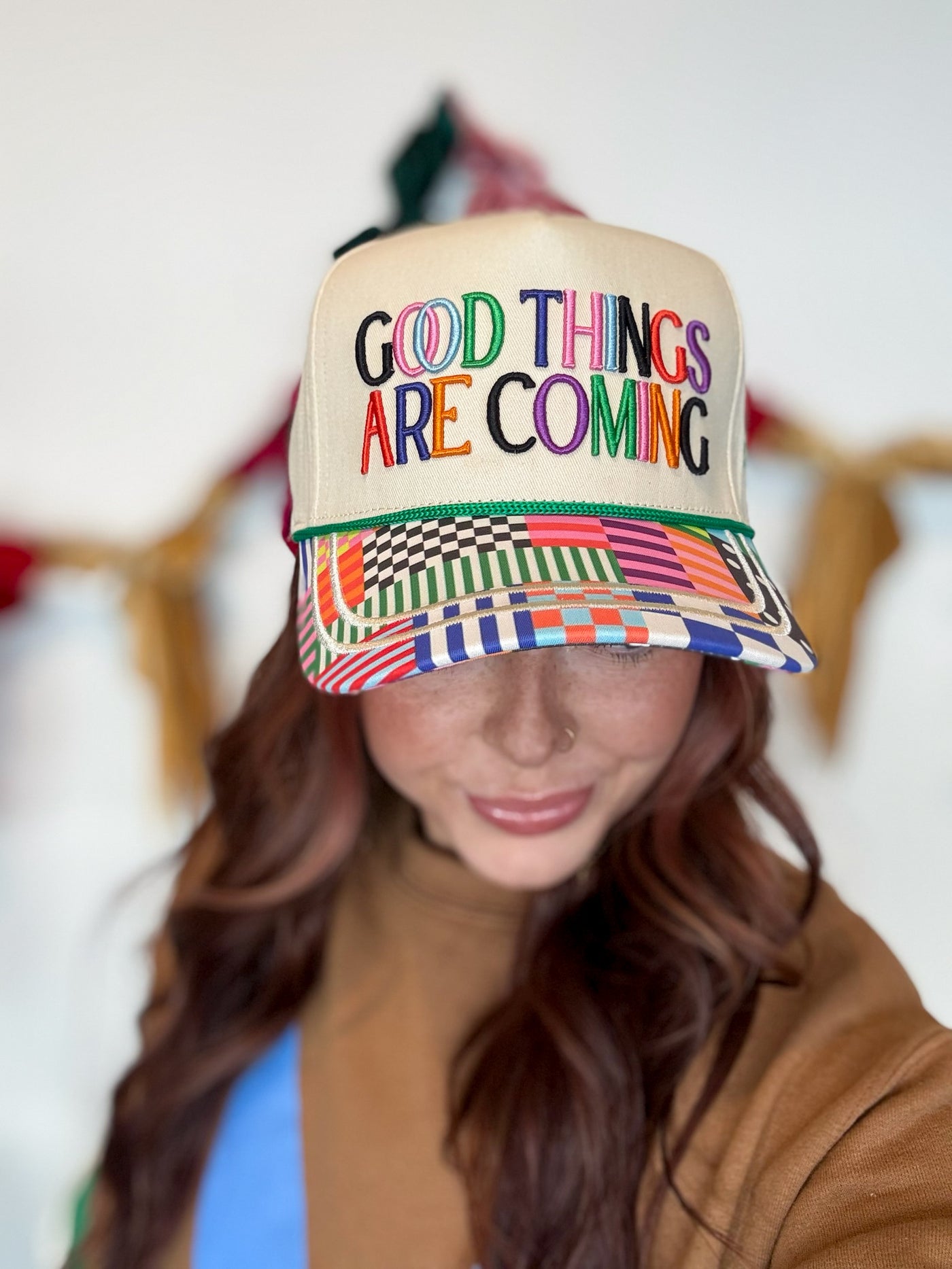 Good Things Are Coming Patchwork Hat