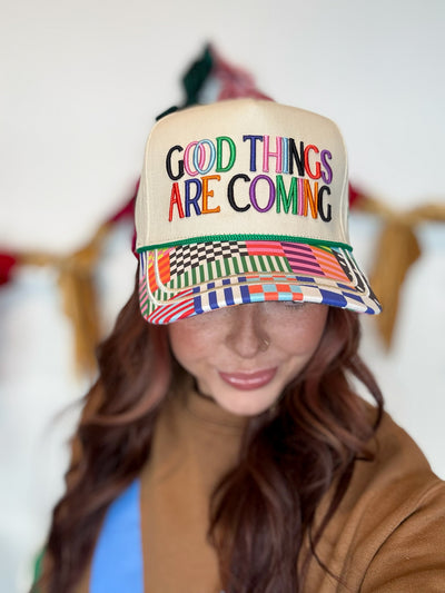Good Things Are Coming Patchwork Hat