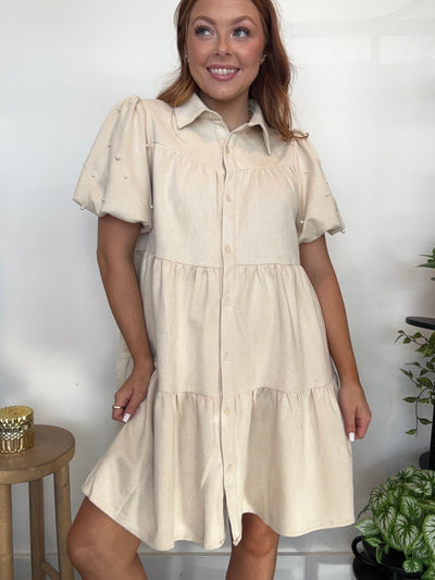 Pearl Suede Mini Dress