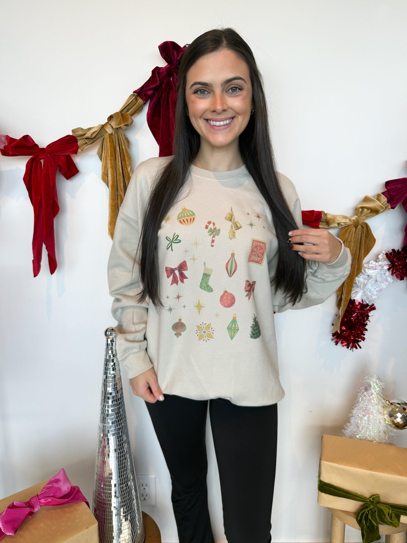 Festive Charms Graphic Sweatshirt