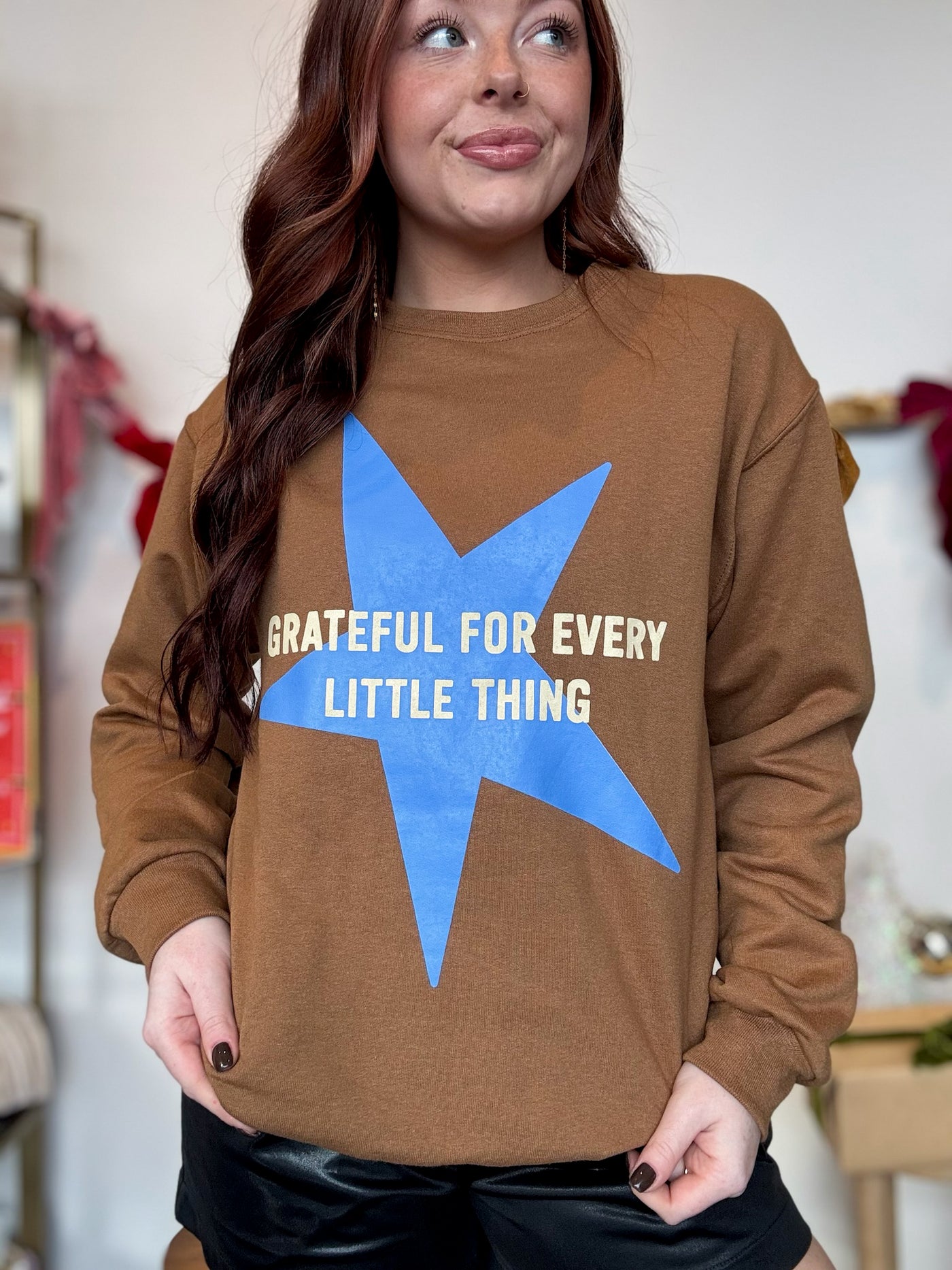 Grateful Graphic Sweatshirt-130 - TOPS - SWEATERS/SWEATSHIRTS-POPPY & PINE-[option4]-[option5]-[option6]-Leather & Lace Boutique Shop