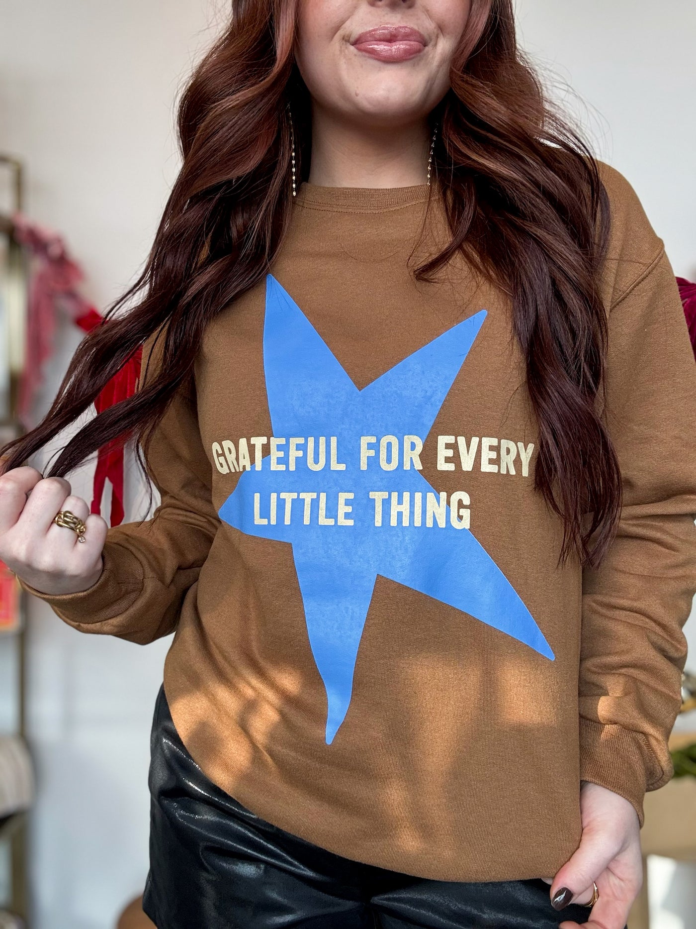 Grateful Graphic Sweatshirt-130 - TOPS - SWEATERS/SWEATSHIRTS-POPPY & PINE-[option4]-[option5]-[option6]-Leather & Lace Boutique Shop