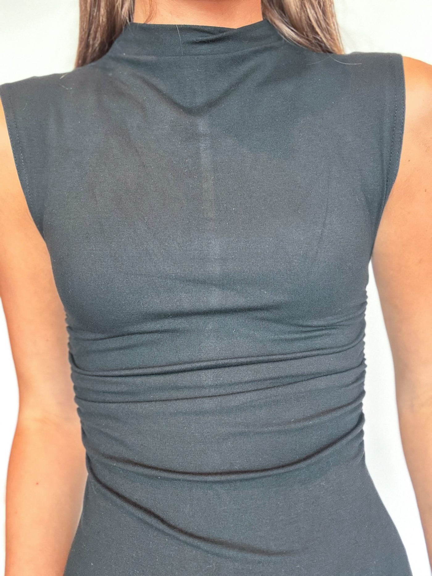 High Class Mock Neck Mini Dress-170 - DRESSES / ROMPERS / SETS-EDIT BY NINE-[option4]-[option5]-[option6]-Leather & Lace Boutique Shop