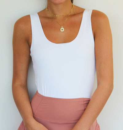 Essentials Scoop Neck Bodysuit-100 - TOPS - SHORT SLEEVE/SLEEVELESS-BE COOL-[option4]-[option5]-[option6]-Leather & Lace Boutique Shop