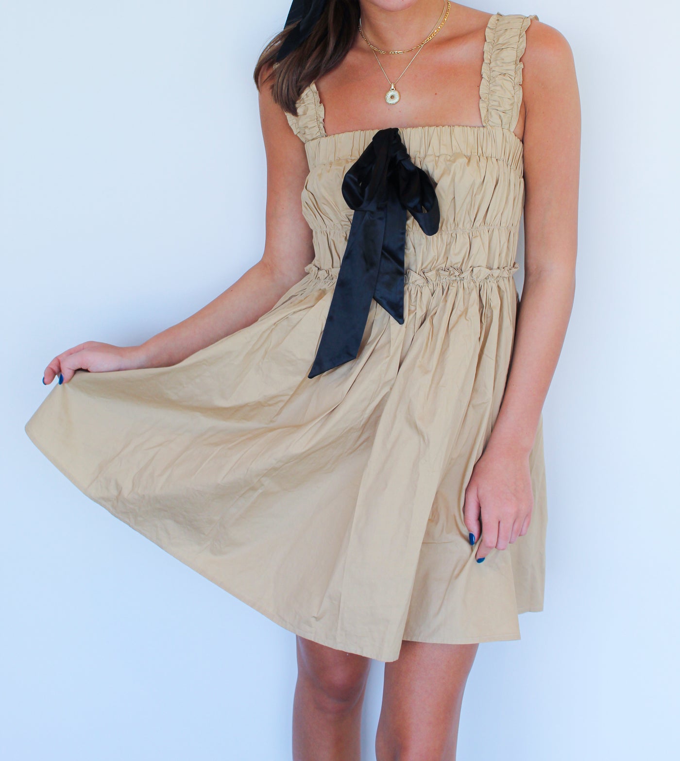 Elaina Smocked Dress-170 - DRESSES / ROMPERS / SETS-TCEC-[option4]-[option5]-[option6]-Leather & Lace Boutique Shop