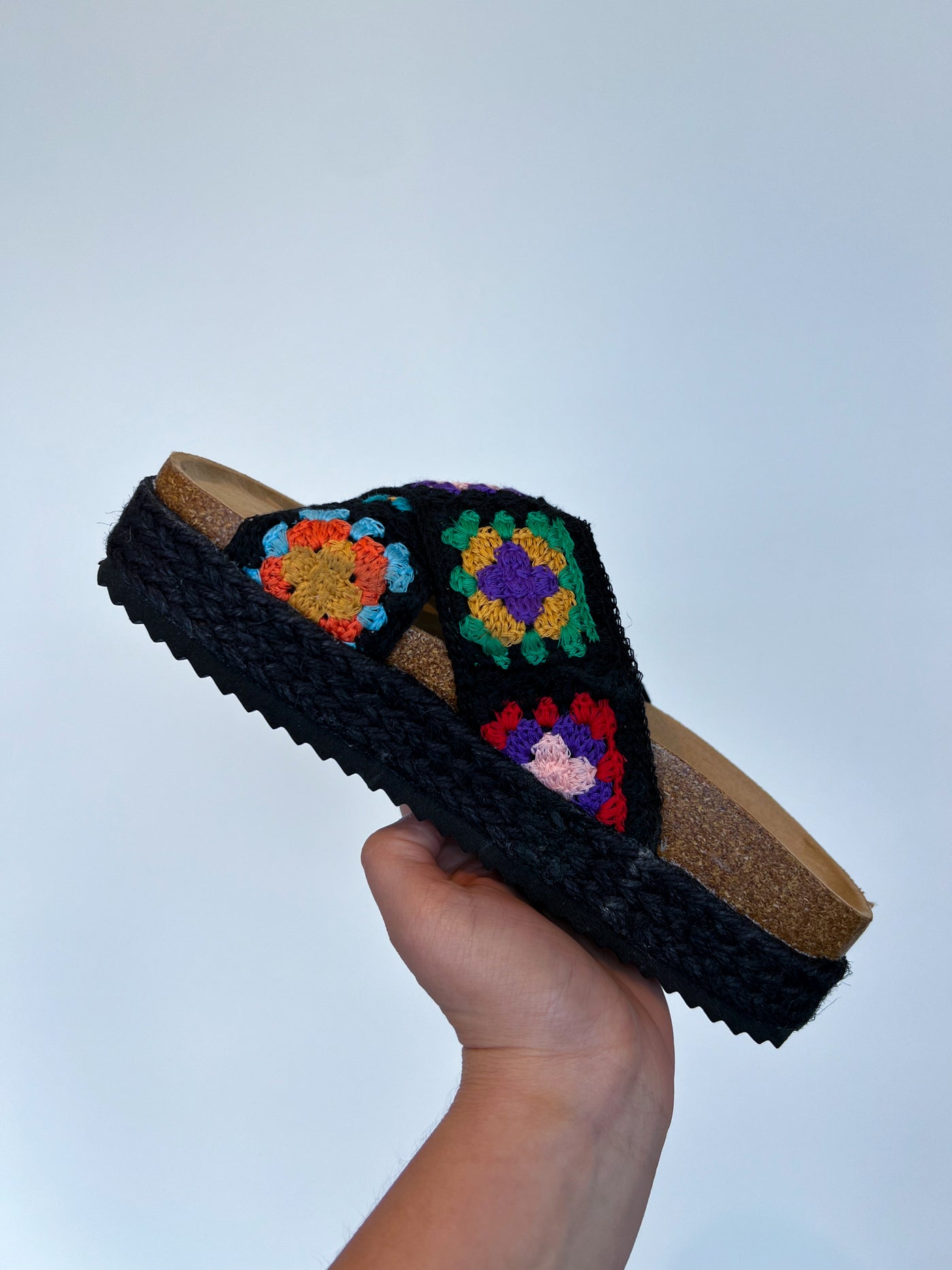 Spring Boho Platform Sandals- Black-180 - SHOES-MATA SHOES-[option4]-[option5]-[option6]-Leather & Lace Boutique Shop