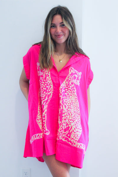 Fallon Sequin Tigers Dress-170 - DRESSES / ROMPERS / SETS-PEACH LOVE-[option4]-[option5]-[option6]-Leather & Lace Boutique Shop