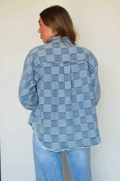 Cool Girl Checkered Shacket-140 - TOPS - LAYERS/OUTERWEAR-BIBI-[option4]-[option5]-[option6]-Leather & Lace Boutique Shop