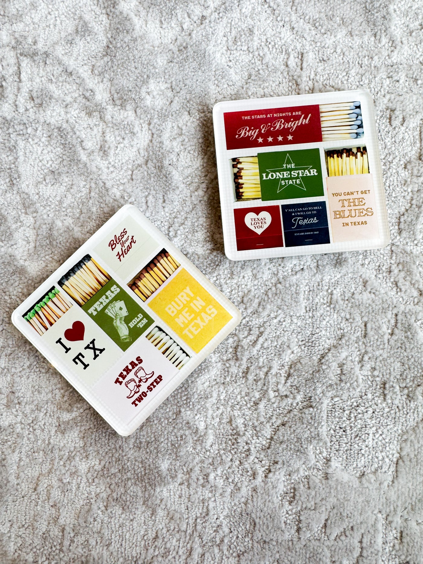 Texas Matchbook Coaster Set-190 - ACCESSORIES - HOME-TART BY TAYLOR-[option4]-[option5]-[option6]-Leather & Lace Boutique Shop