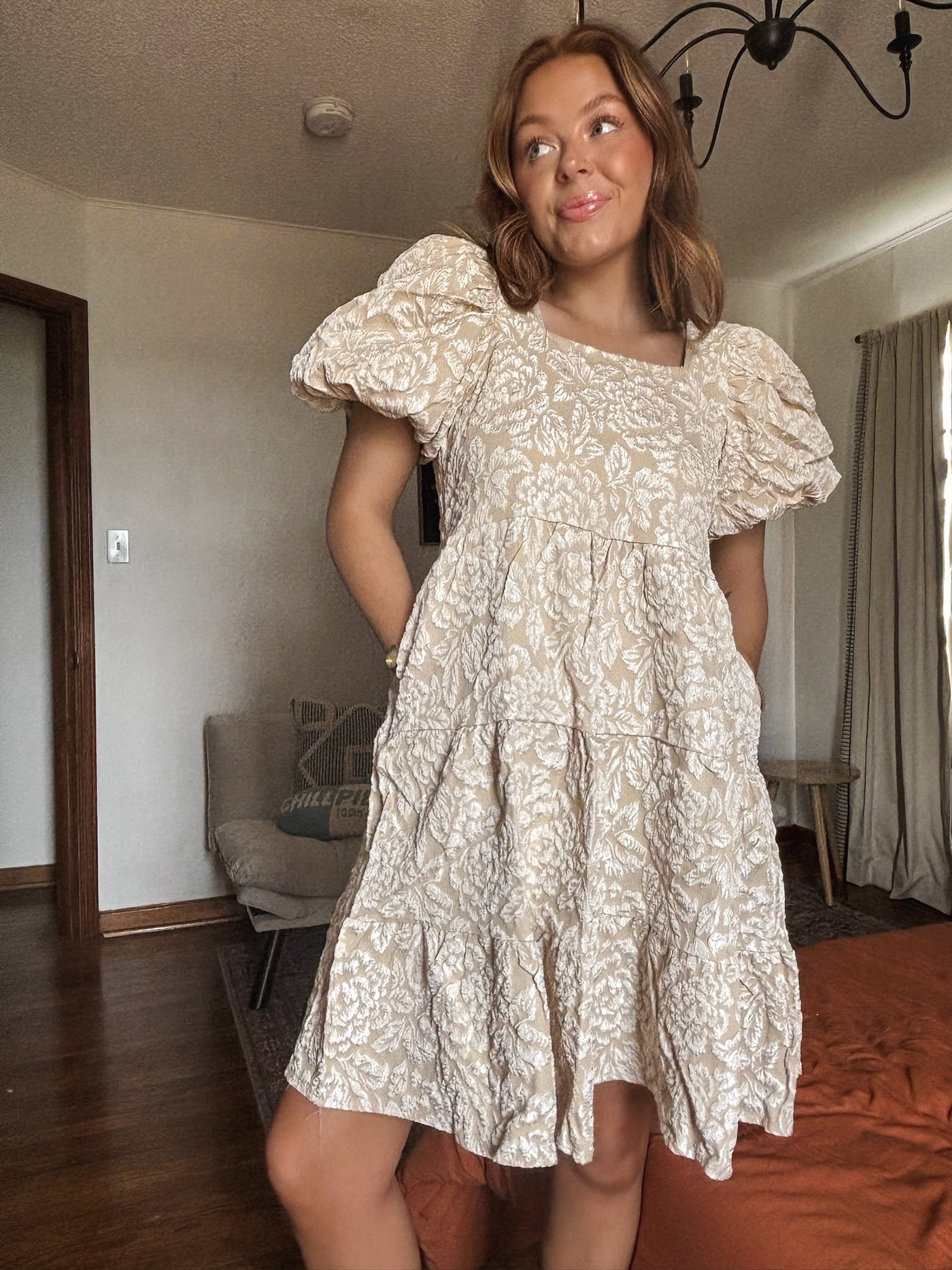southern cocktail dresses Simply Southern Smocked Midi Pineapple Dress Large