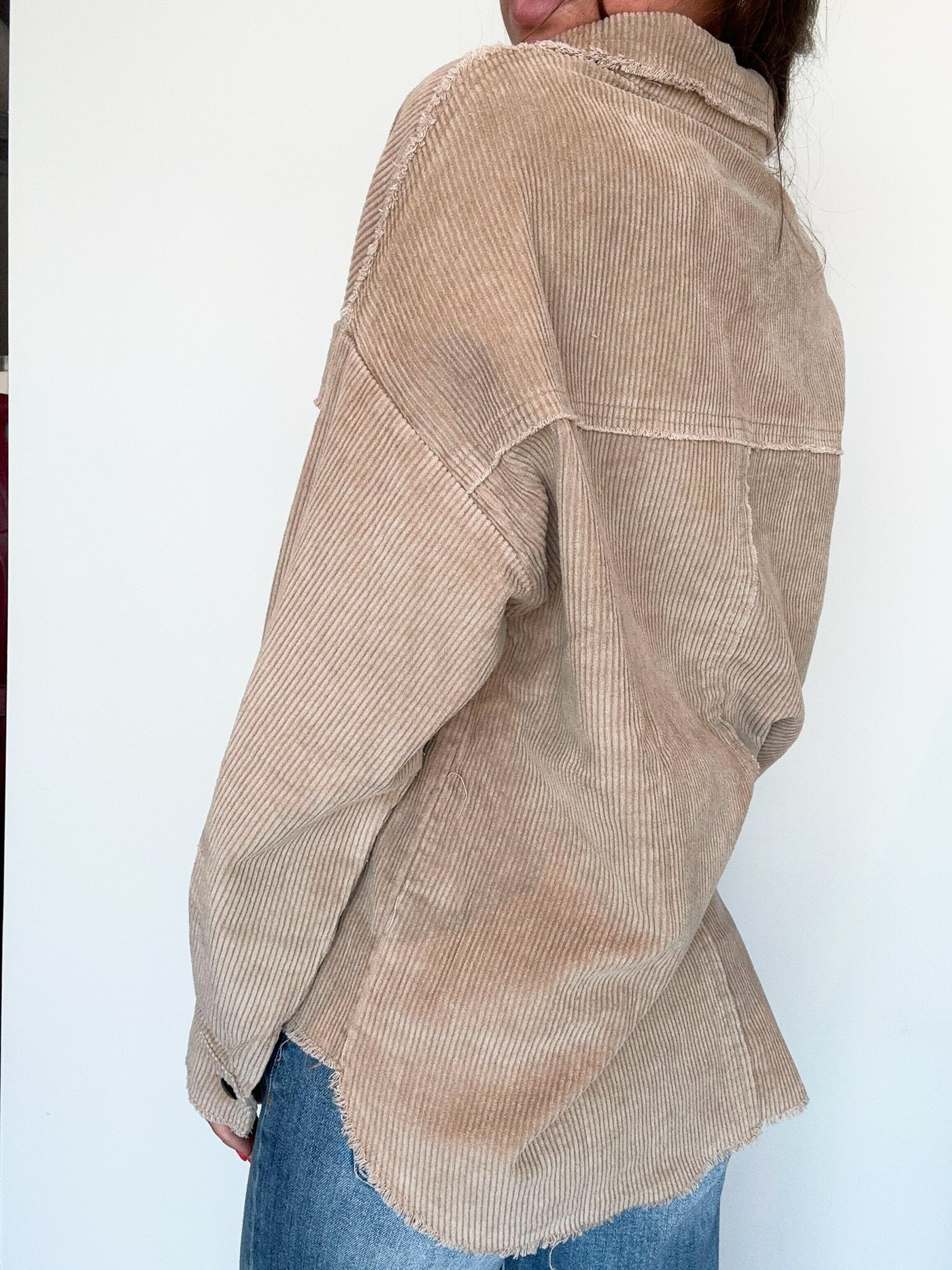 Falling For You Corduroy Shacket-140 - TOPS - LAYERS/OUTERWEAR-HYFVE-[option4]-[option5]-[option6]-Leather & Lace Boutique Shop