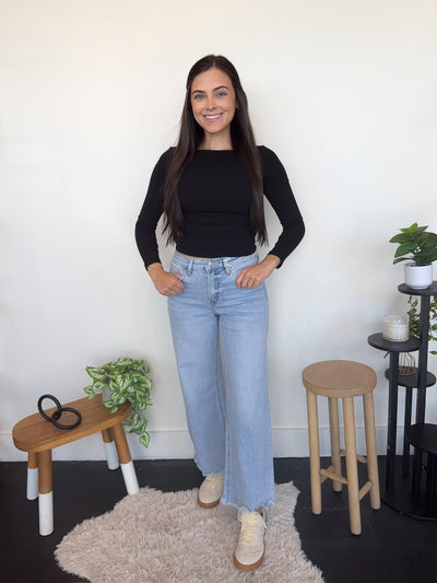 Rhinestone Wide Leg denim