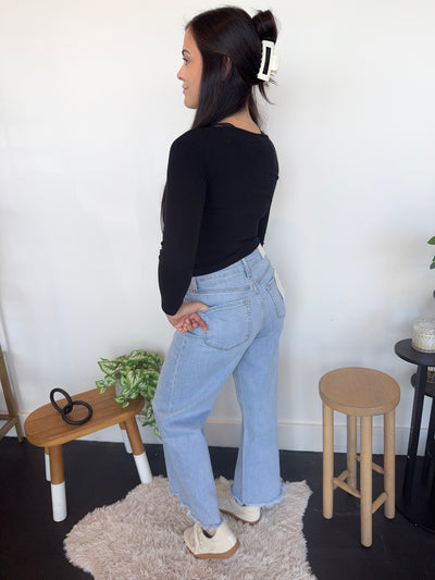 Rhinestone Wide Leg denim