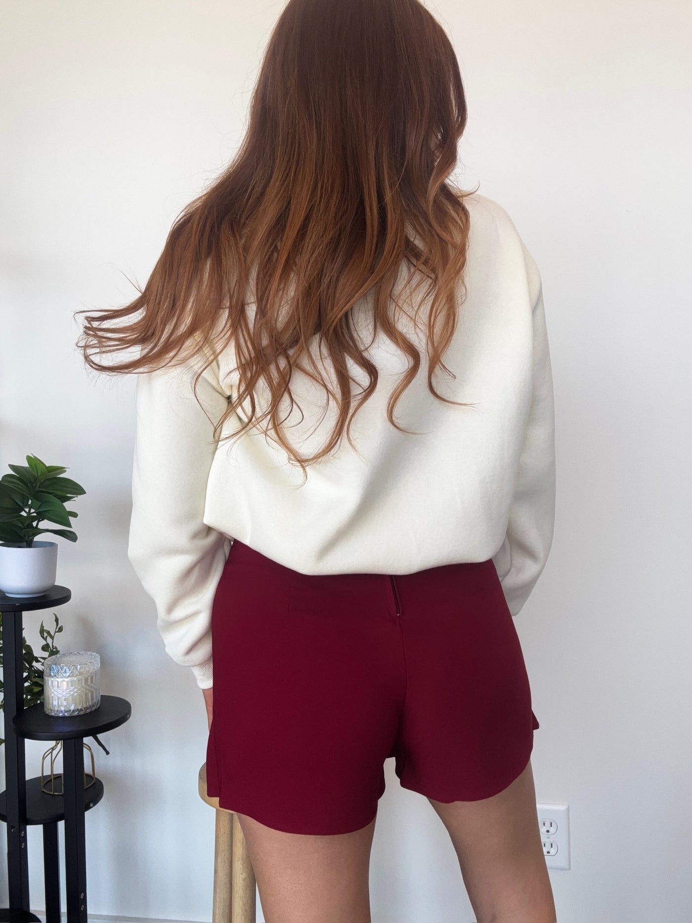 Holly Mini Skort- Crimson-160 - BOTTOMS - OTHER-HAVE FASHION-[option4]-[option5]-[option6]-Leather & Lace Boutique Shop