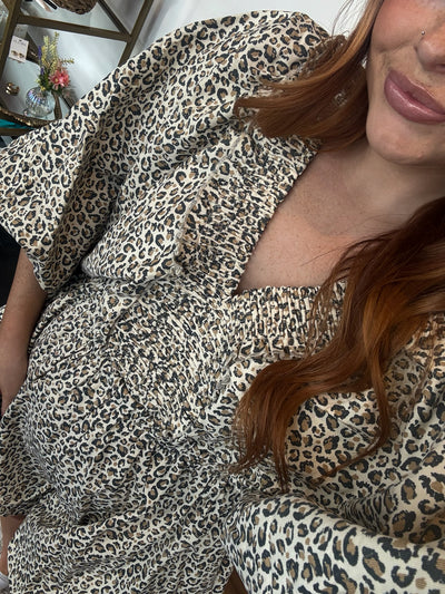 Smocked Leopard Romper
